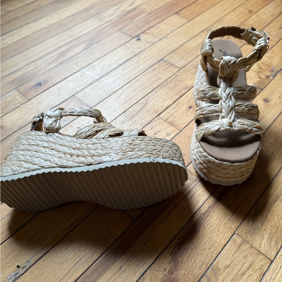 Free People Natural Braided Espadrille Wedges - Picture 4 of 7